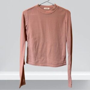 Waffle Knit Long Sleeve with Thumb Holes